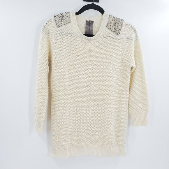 Anthropologie Sweaters - Moon Collection Anthropologie Beaded Sweater Knit